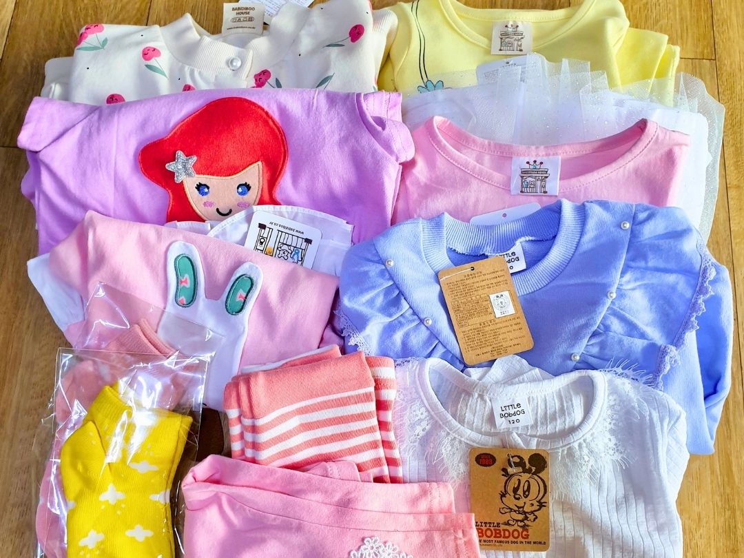 Welcome Boost clothing and supplies arranged for a newly arrived child.